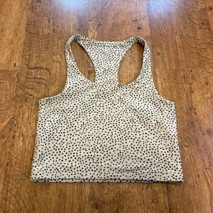 Abercrombie & Fitch speckled racerback cropped tank top